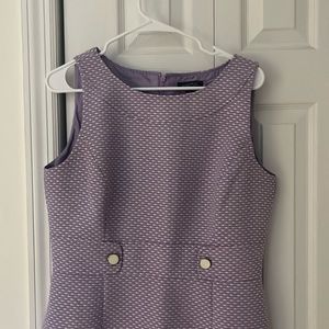 Purple and white pokadots sleeveless dress